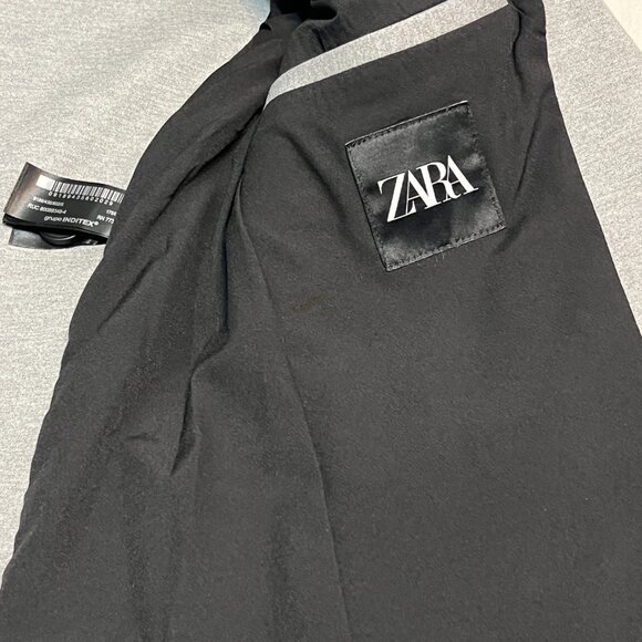 Zara Men's Blazer Gray Two Button Size Small /38R Sport Coat - Picture 4 of 11